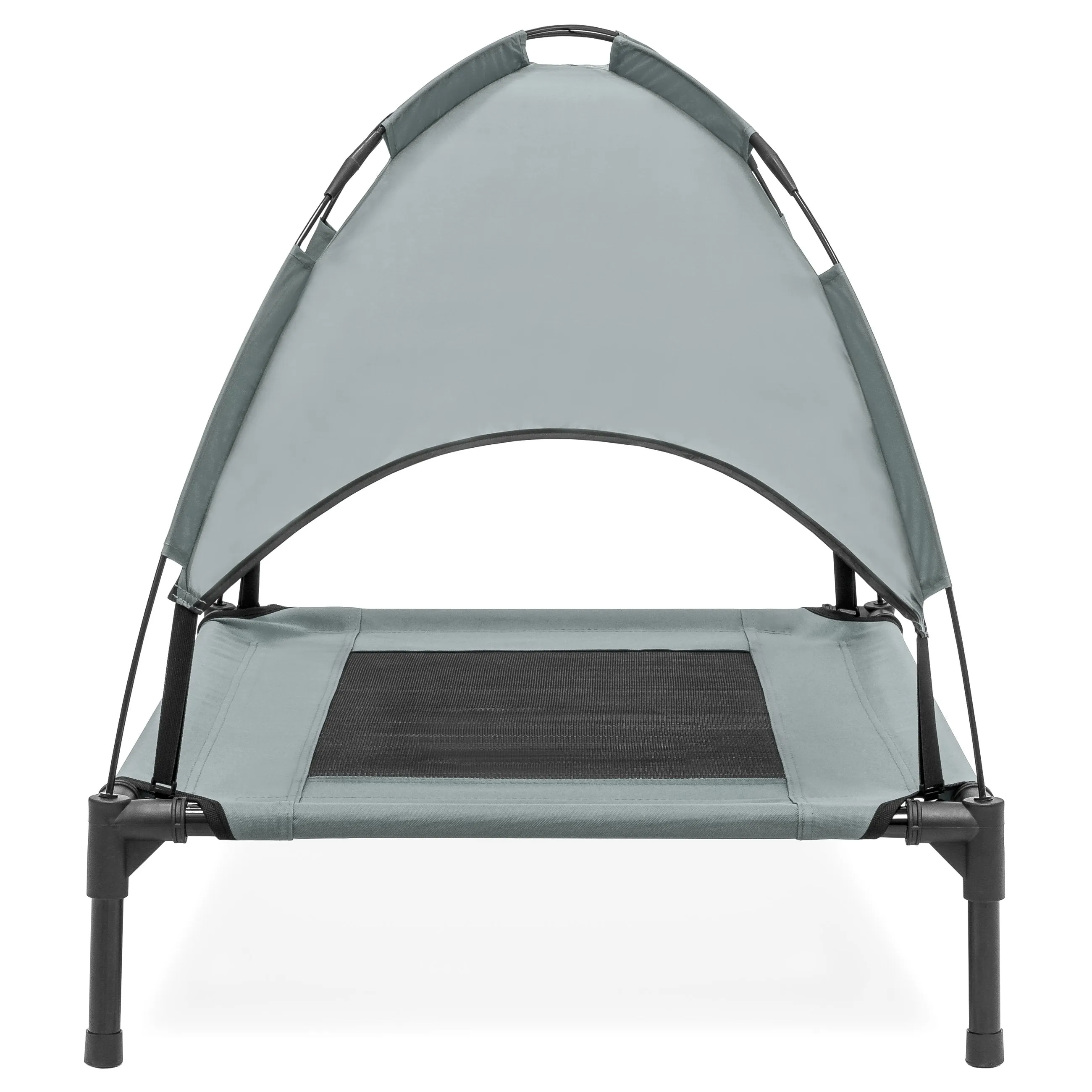 30in Raised Cooling Dog Bed w/ Removable Canopy