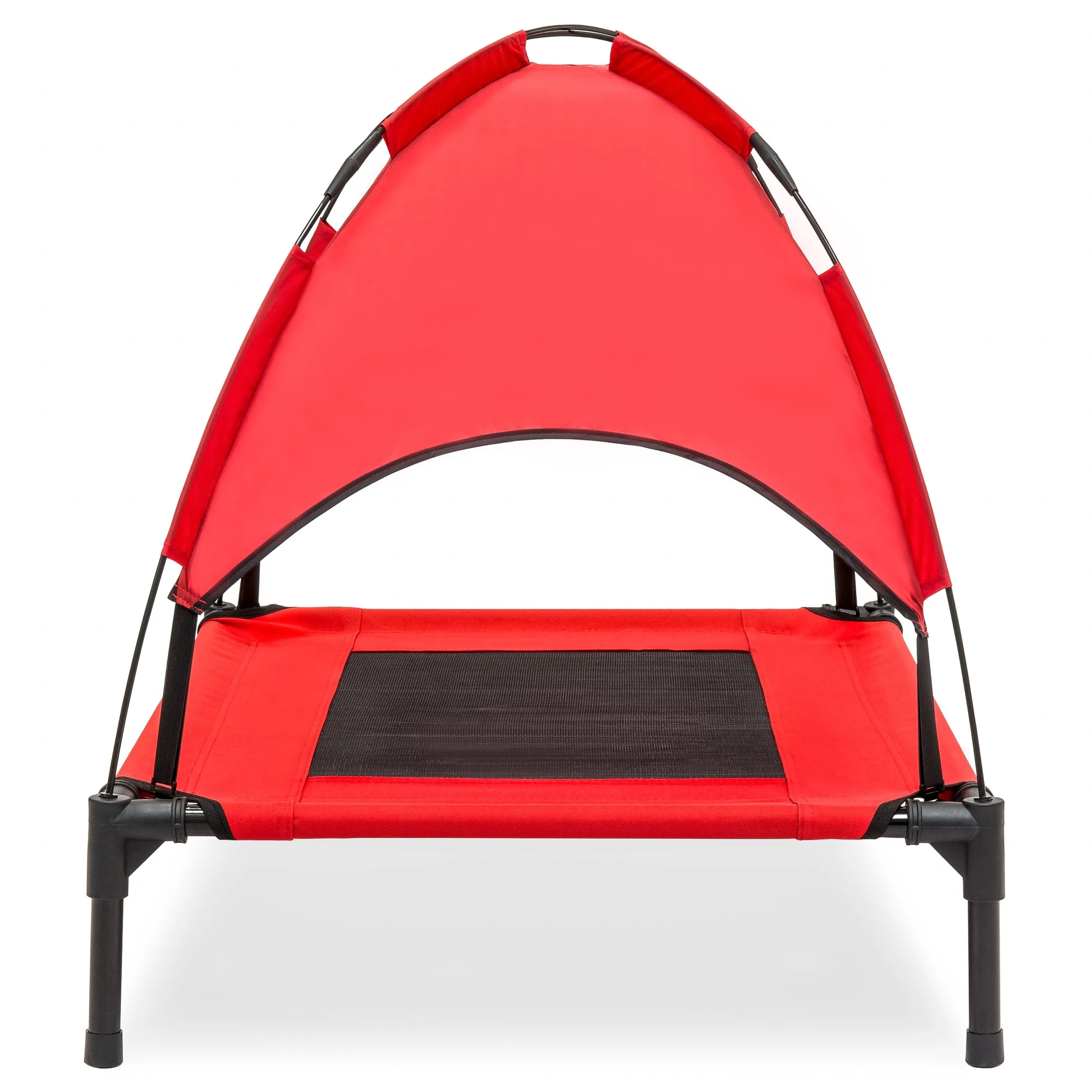 30in Raised Cooling Dog Bed w/ Removable Canopy