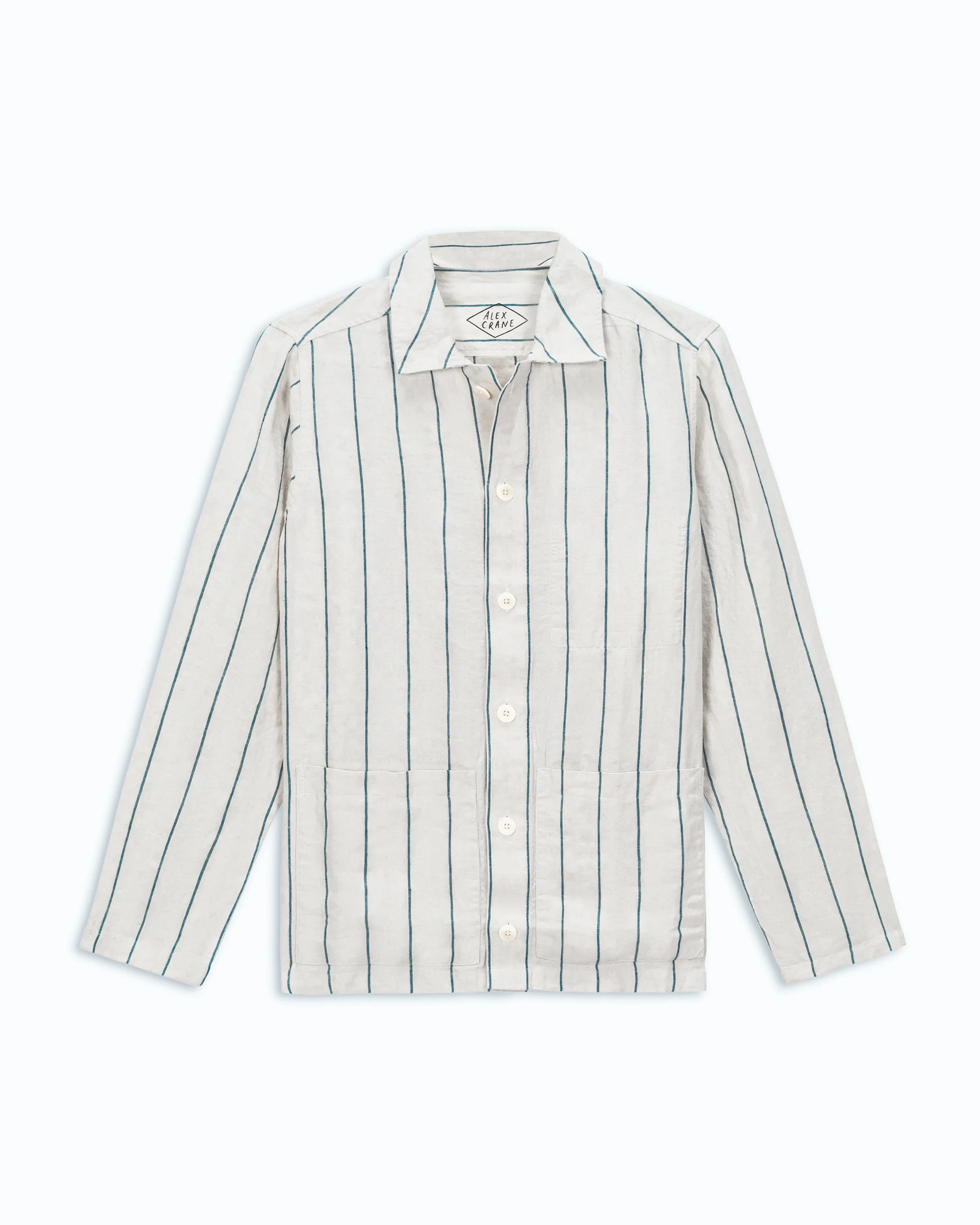 Alex Crane Rio Stripe Bone Linen Kite Jacket