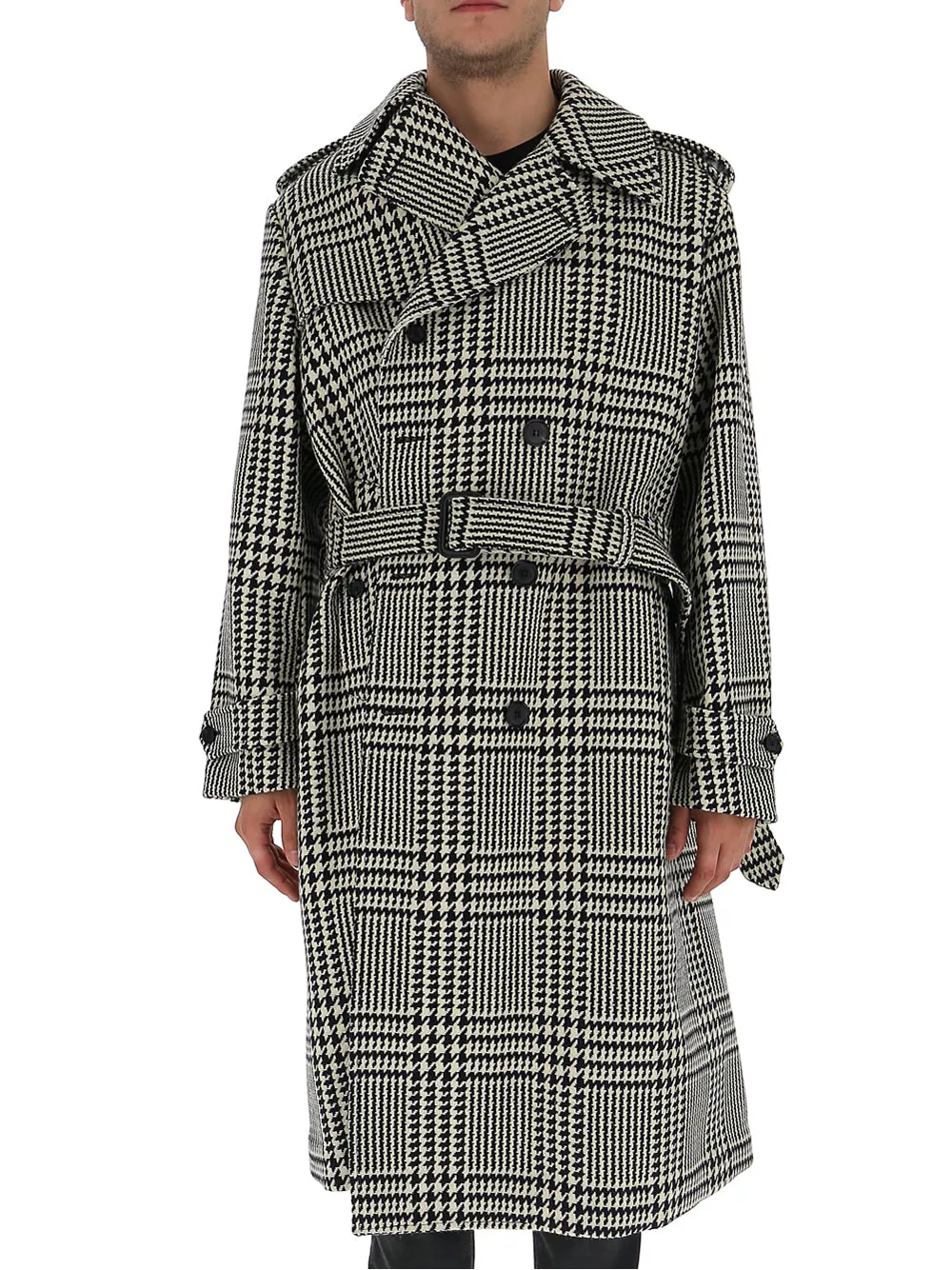 Alexander McQueen Houndstooth Double Breasted Coat