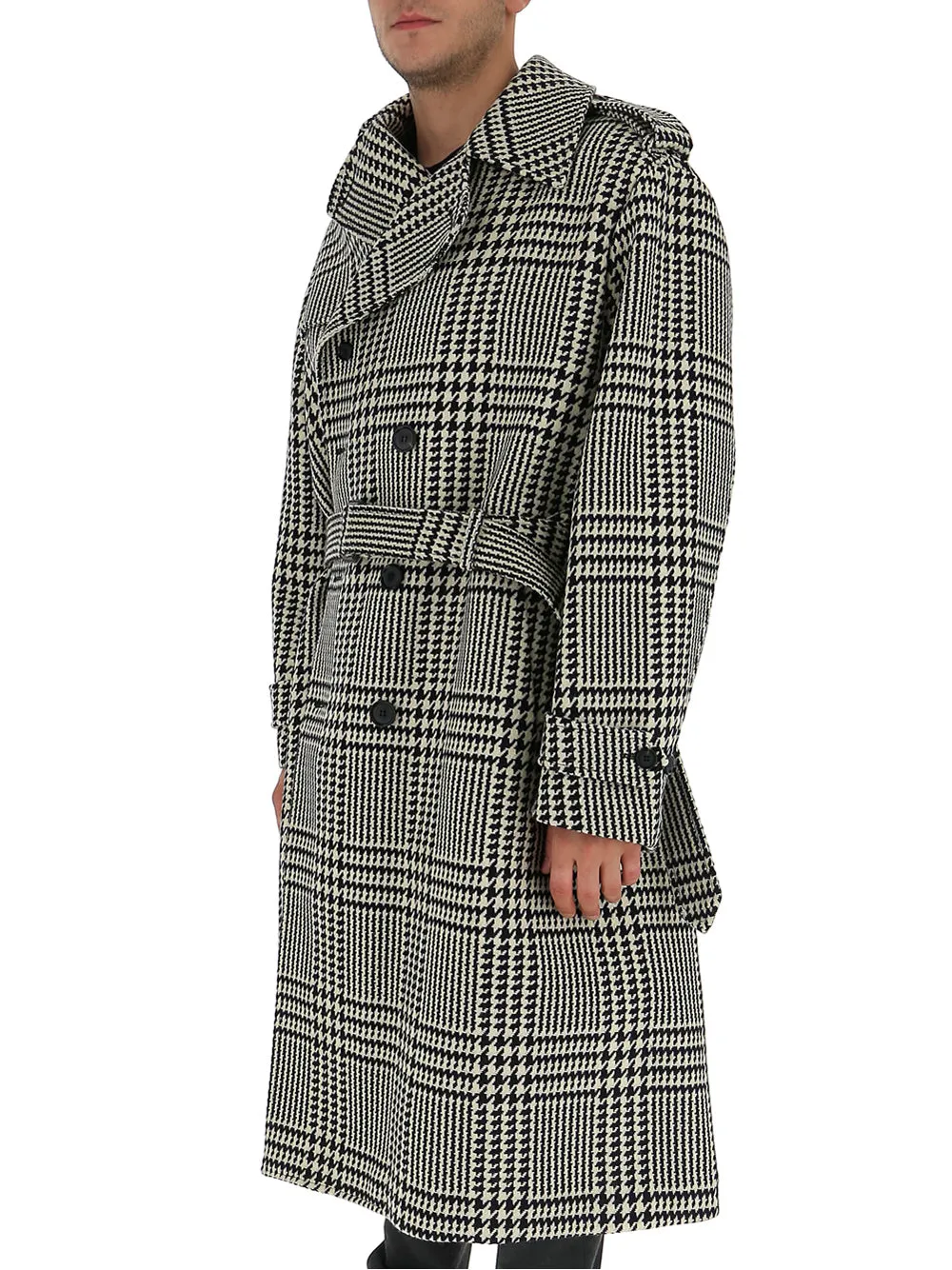 Alexander McQueen Houndstooth Double Breasted Coat