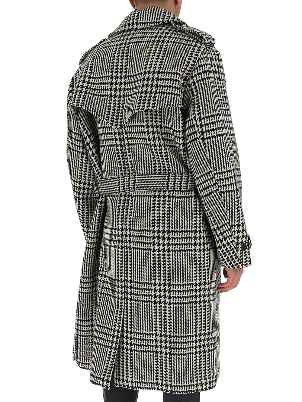 Alexander McQueen Houndstooth Double Breasted Coat