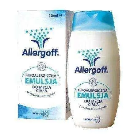 Allergoff emulsion hypoallergenic body wash 250ml, organic body wash, atopic dermatitis treatment