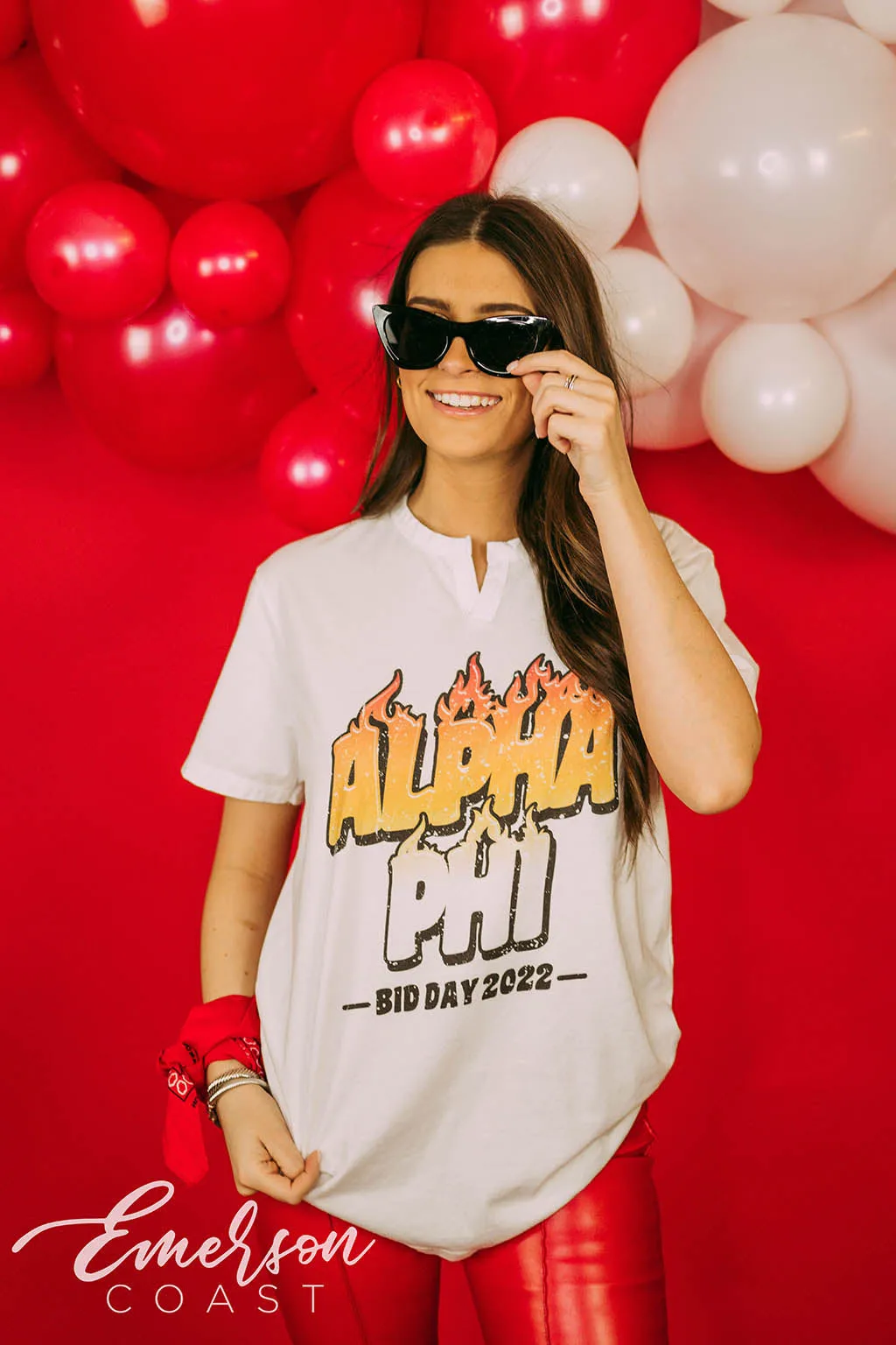 Alpha Phi Coming in Hot Bid Day Tee