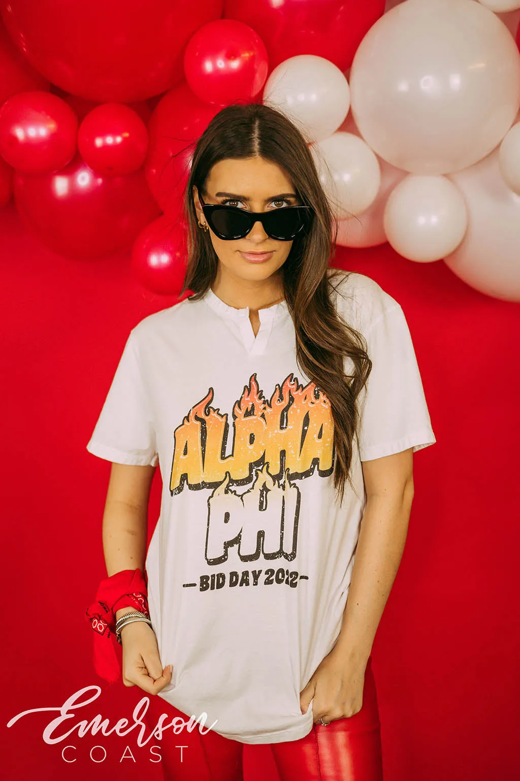 Alpha Phi Coming in Hot Bid Day Tee