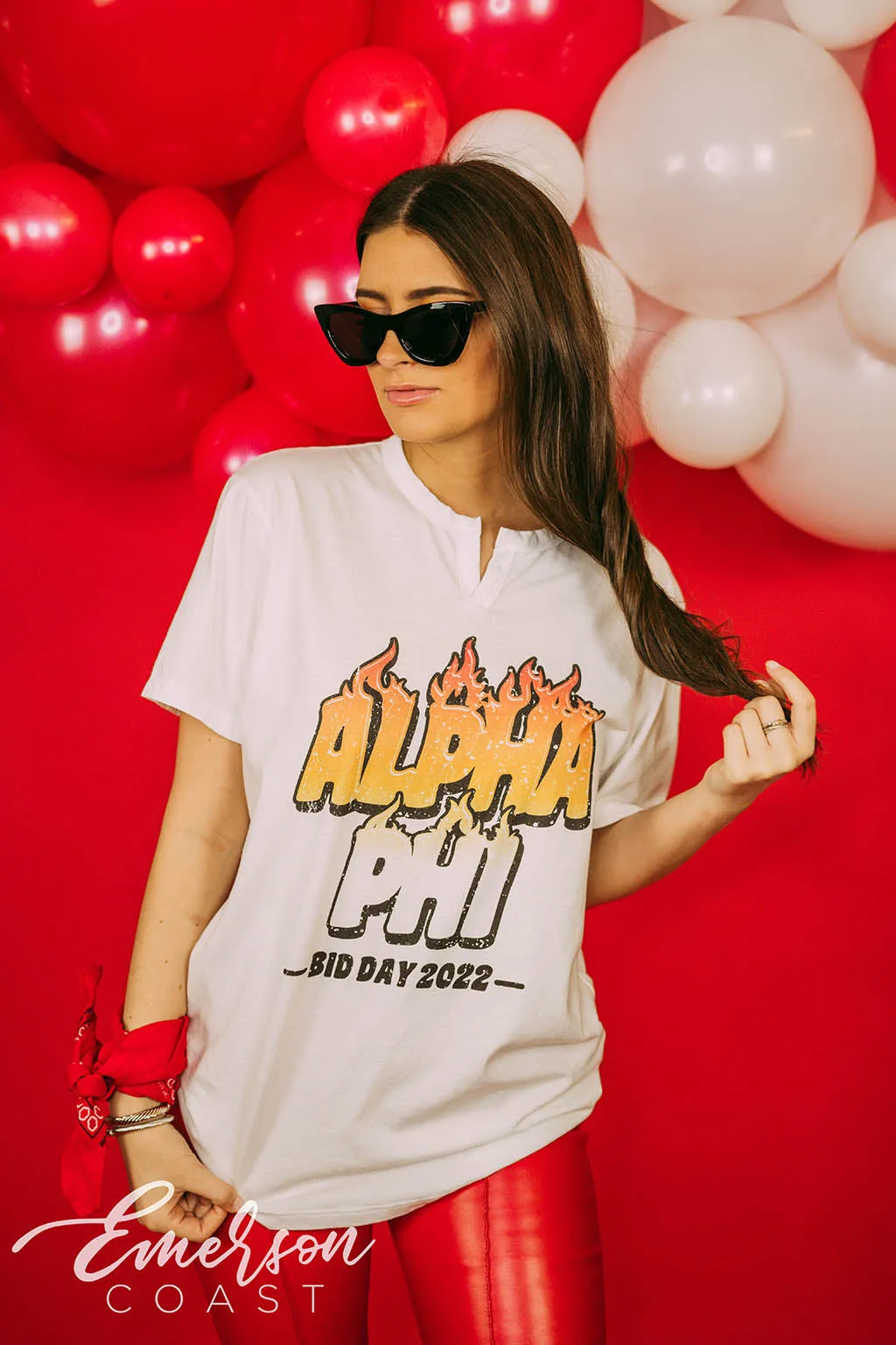 Alpha Phi Coming in Hot Bid Day Tee