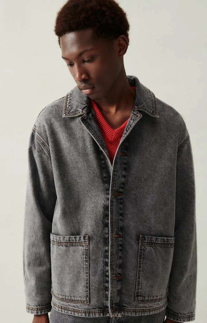 American Vintage YOPDAY Denim Jacket in Salt and Pepper