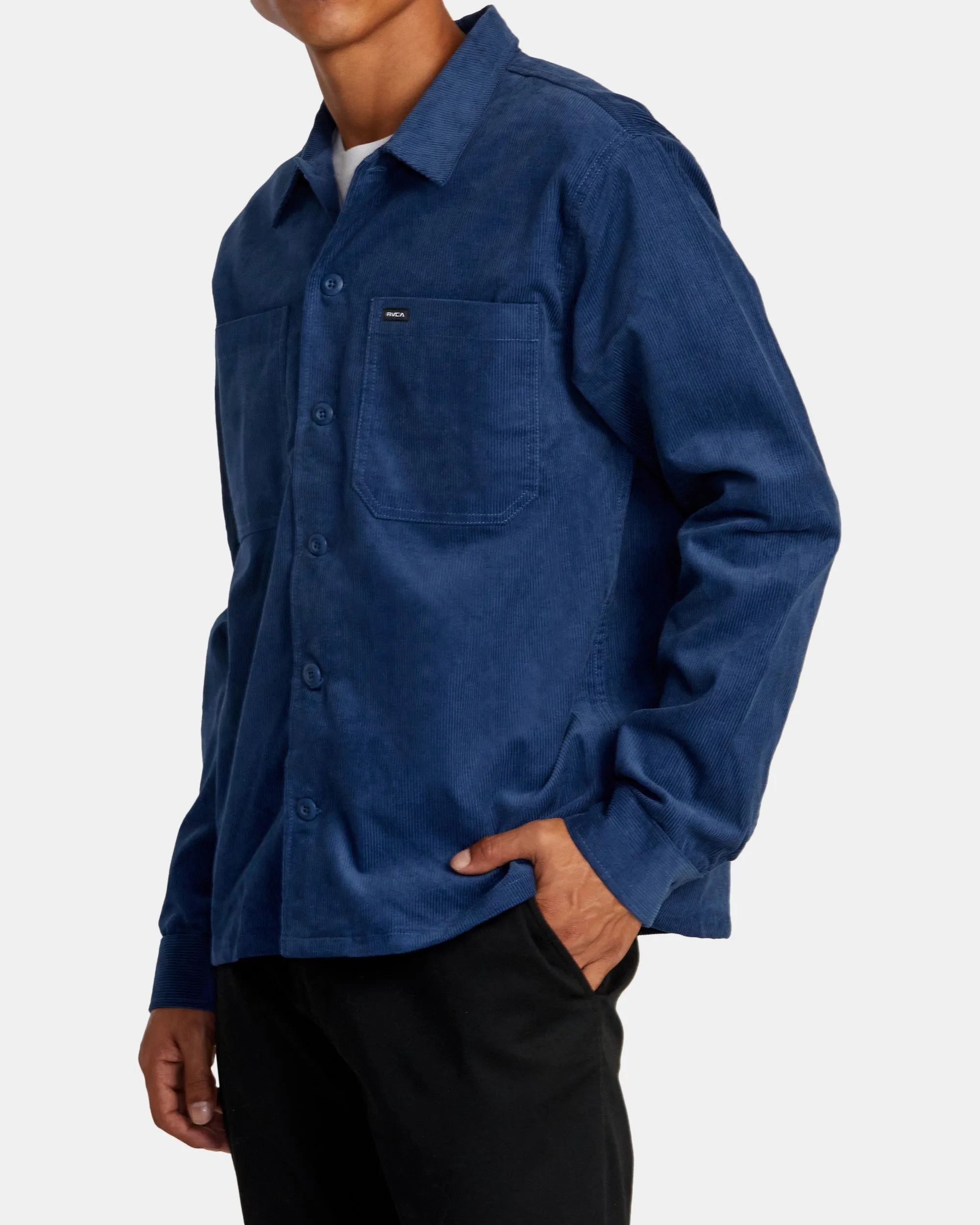 Americana Corduroy Overshirt - Dark Denim