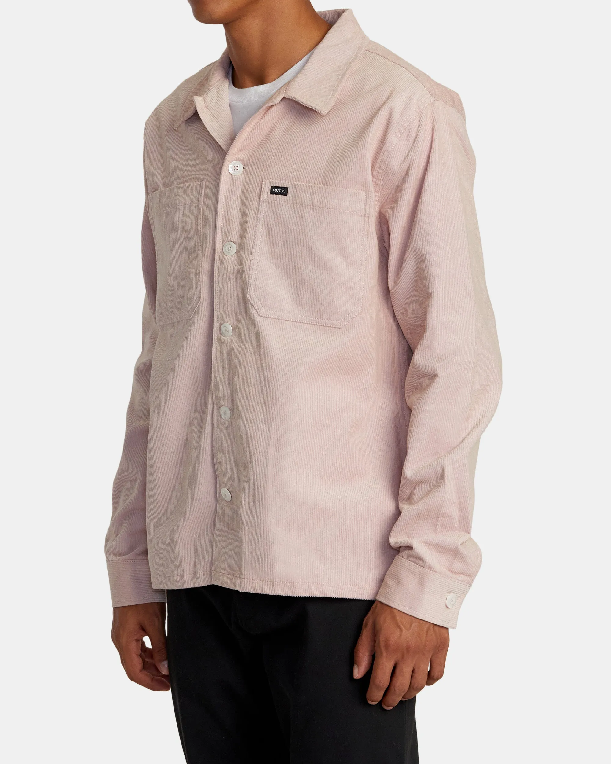 Americana Corduroy Overshirt - Pale Mauve