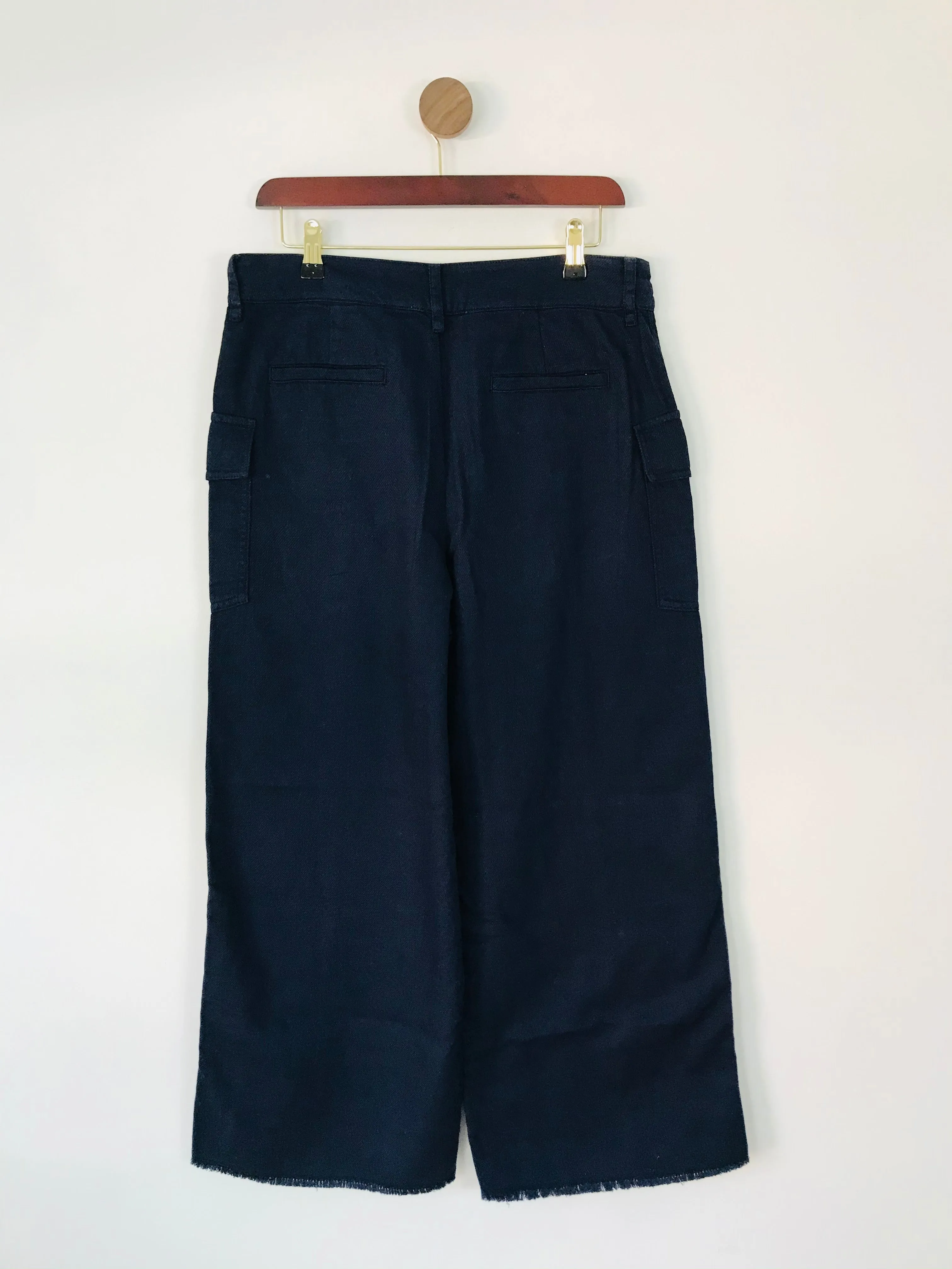 Anthropologie Women’s Wide Leg Trousers Culottes | UK12 | Navy Blue