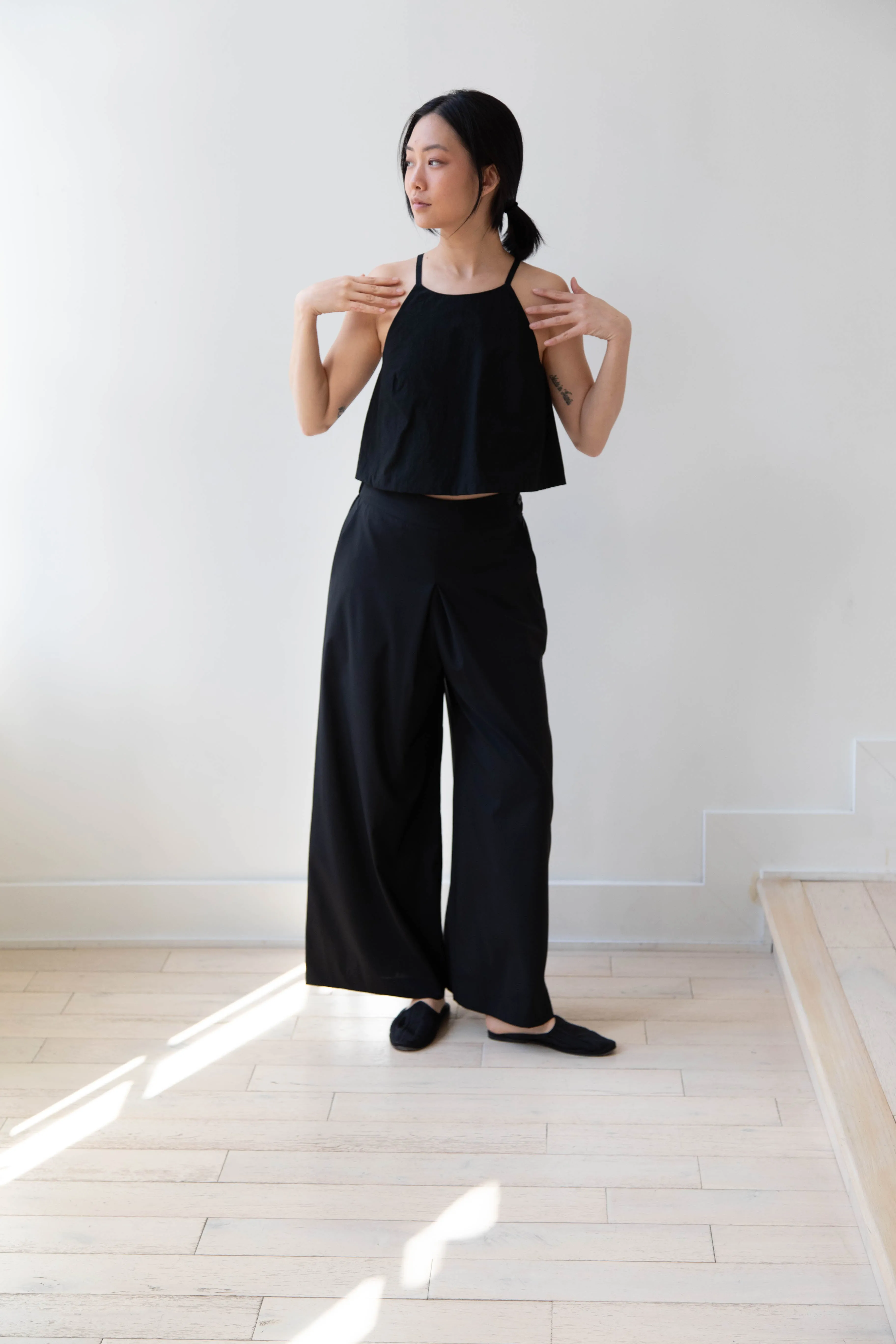 Arts & Science | Back Gum Tuck Culottes in Black