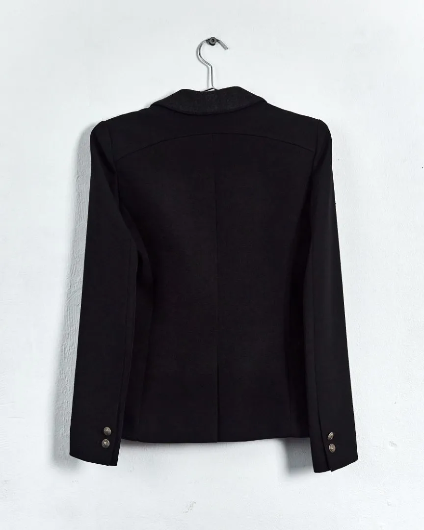 Balenciaga fall '07 fitted collegiate blazer, black, 10