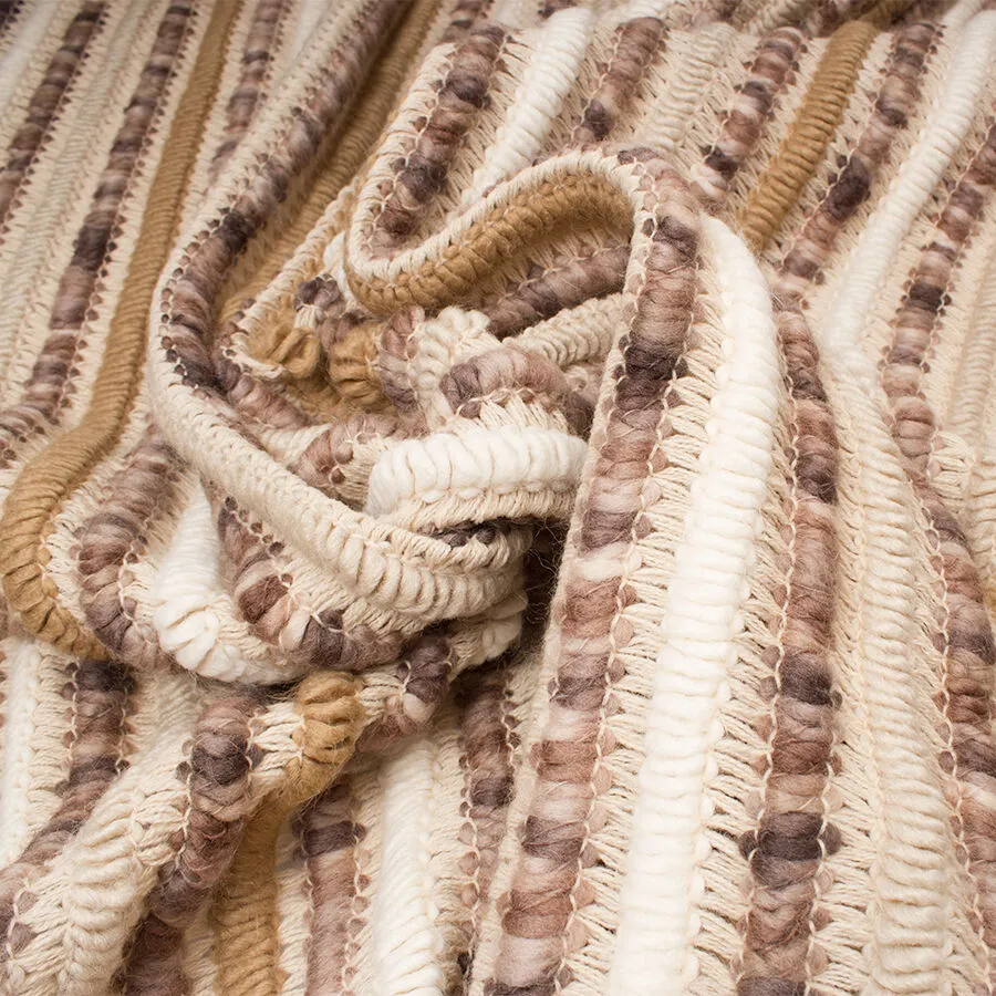 Beige Shaded Wool Blend Knit