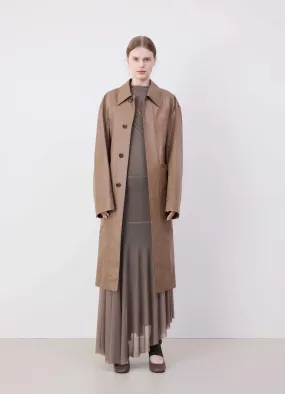 BELTED RAIN COAT WITH SLITS