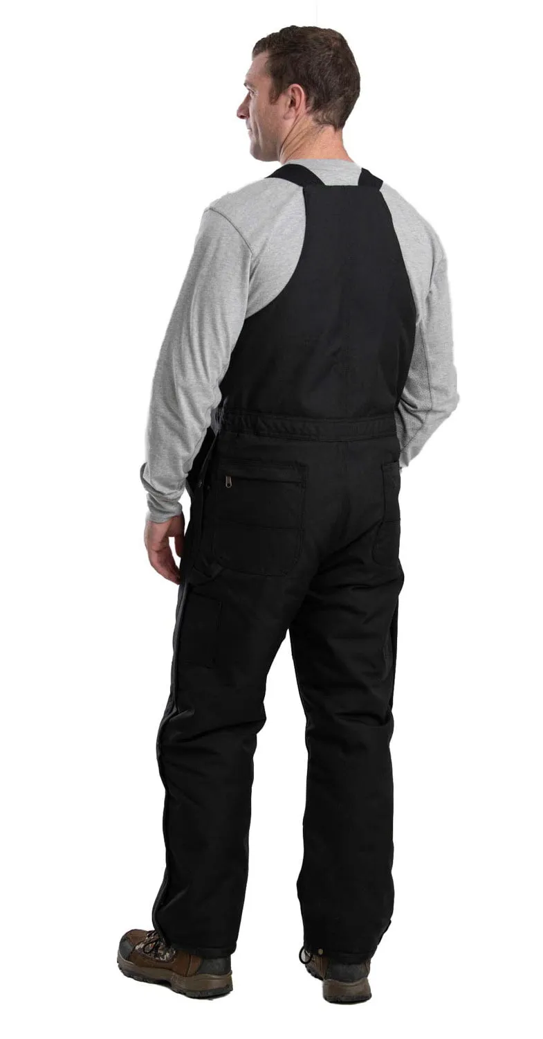 Berne Mens Black Nylon Icecap Insulated Bib Overall