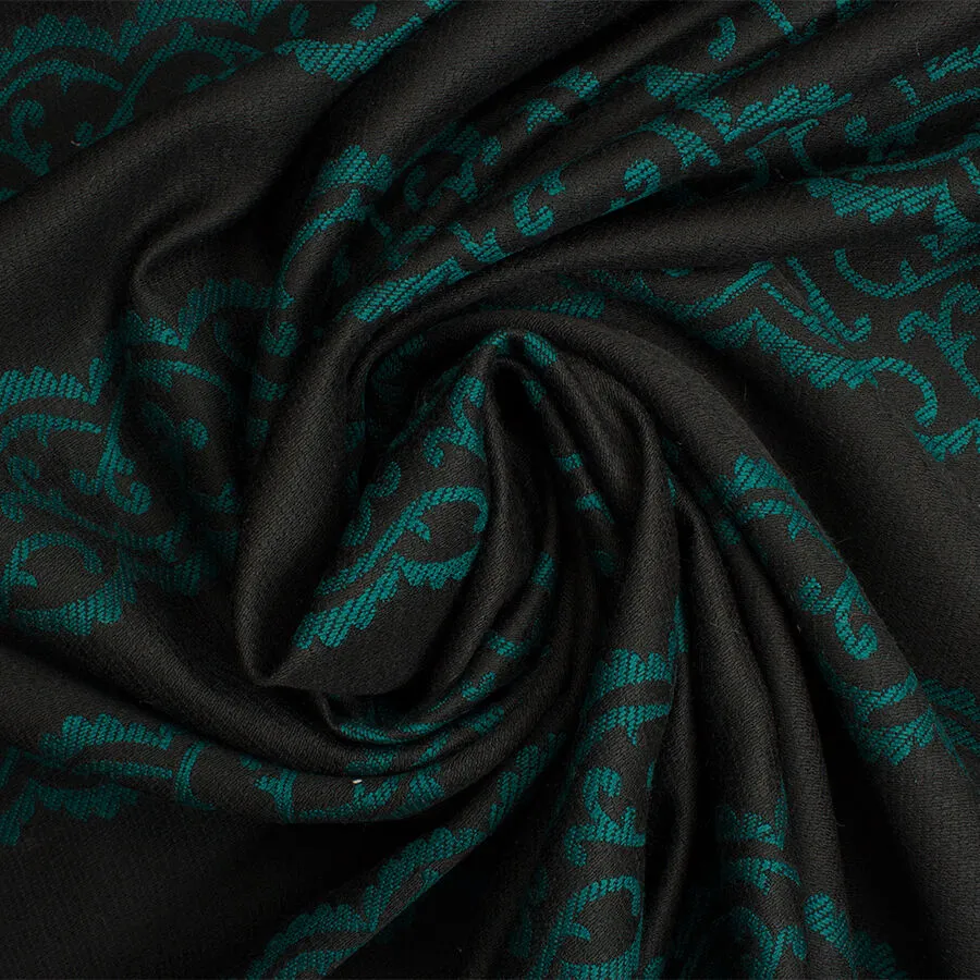 Black & Green Pure Wool