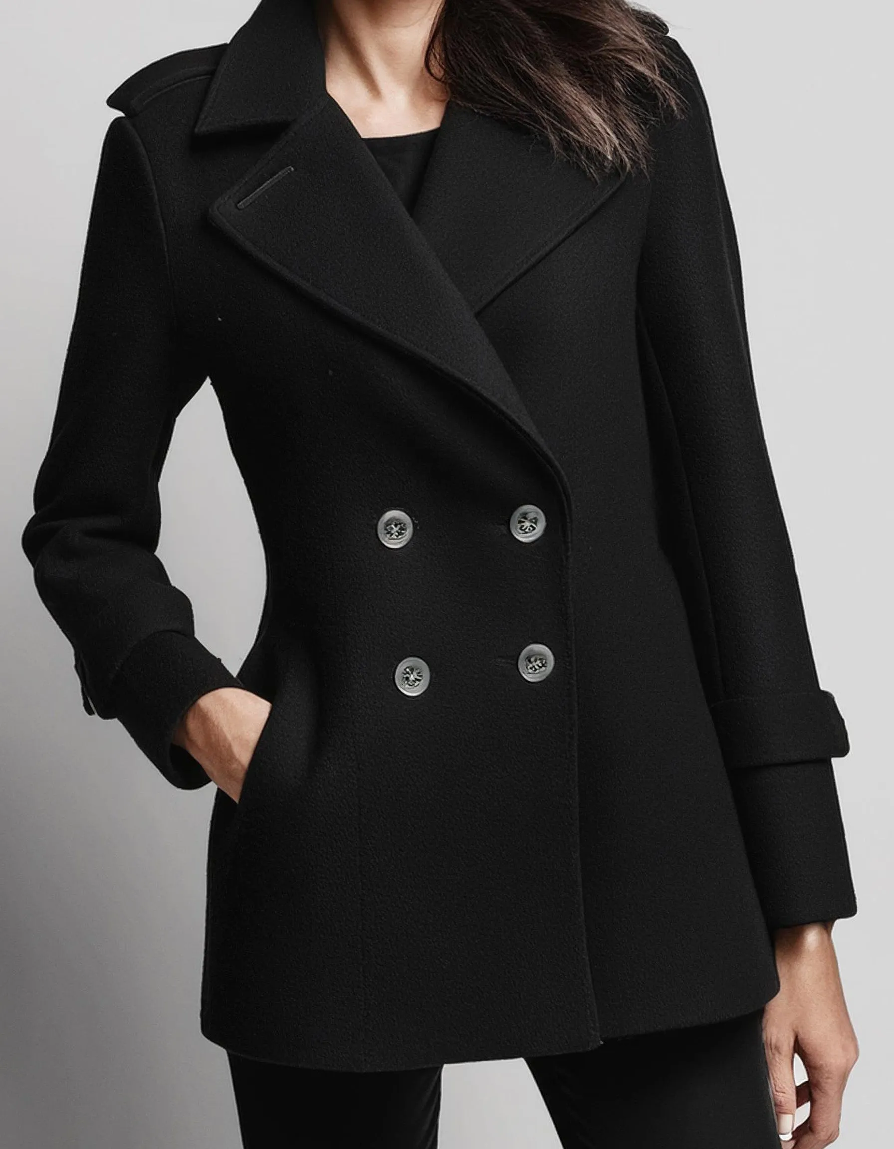 Black Velvet Peacoat