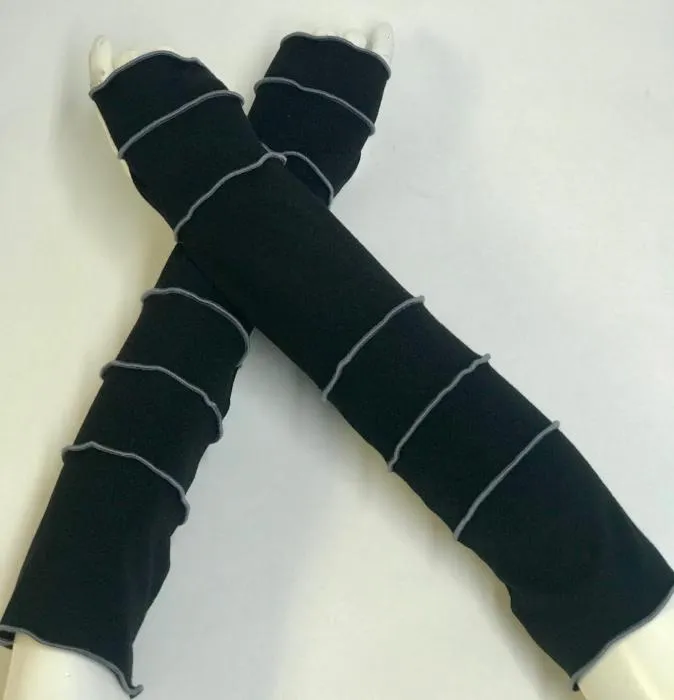 Black with Dark Grey Arm Warmers