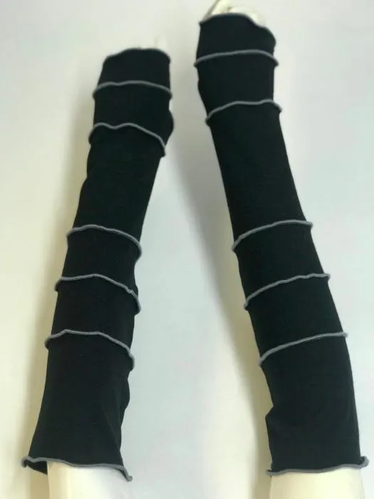 Black with Dark Grey Arm Warmers