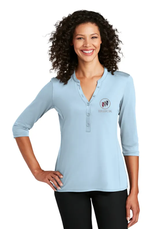 Buick SHIELD Ladies Henley Shirt