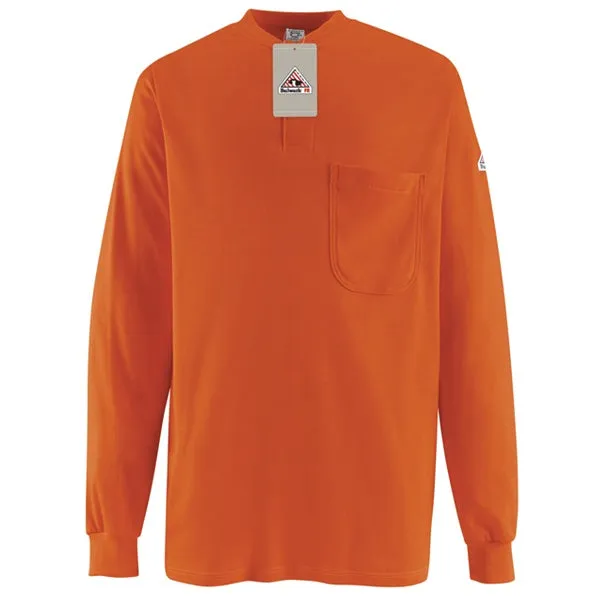 Bulwark Long Sleeve Tagless Henley Shirt - Cat 2 - (SEL2)