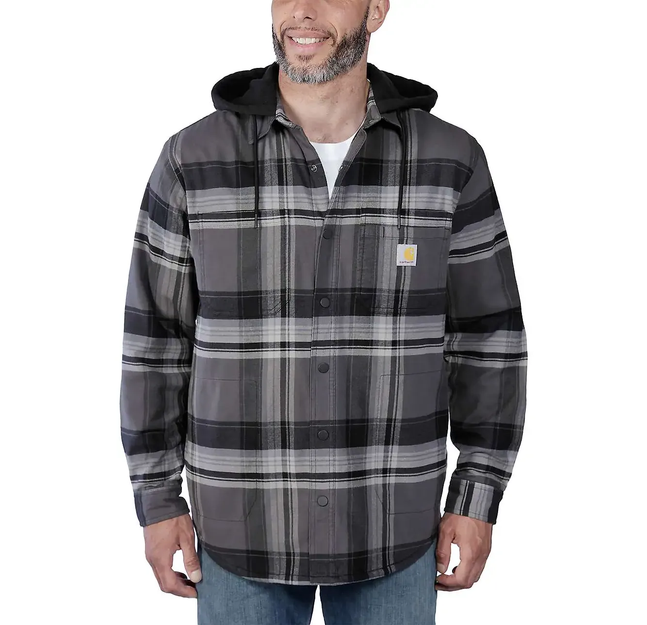 Carhartt Rugged Flex Flannel Fleece Lined Hooded Shacket