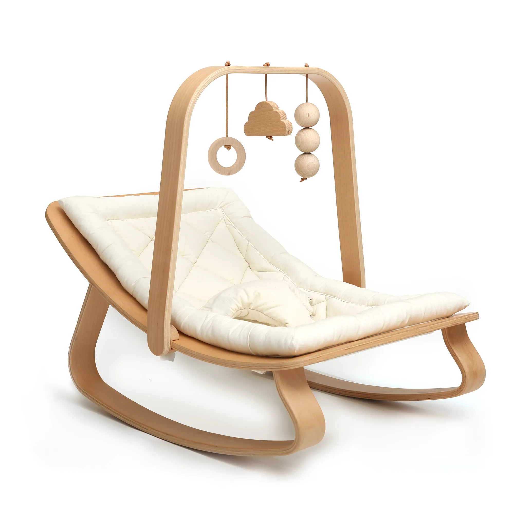 Charlie Crane LEVO Rocker with Organic White cushion