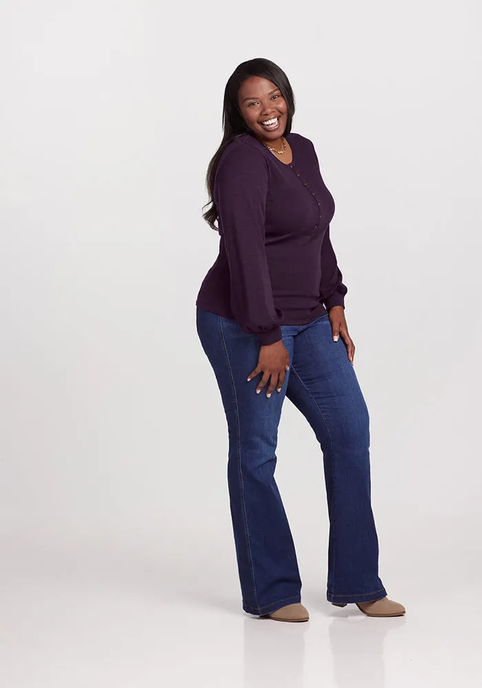 Charlotte Puff Sleeve Top • Final Sale Deals! - Deep Plum