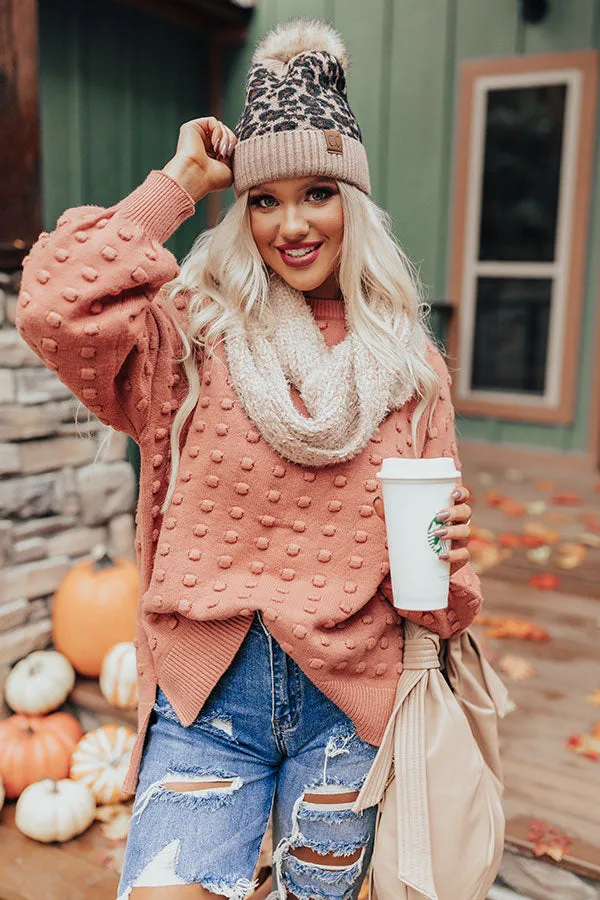 Chilly Vibes Chenille Infinity Scarf in Iced Latte