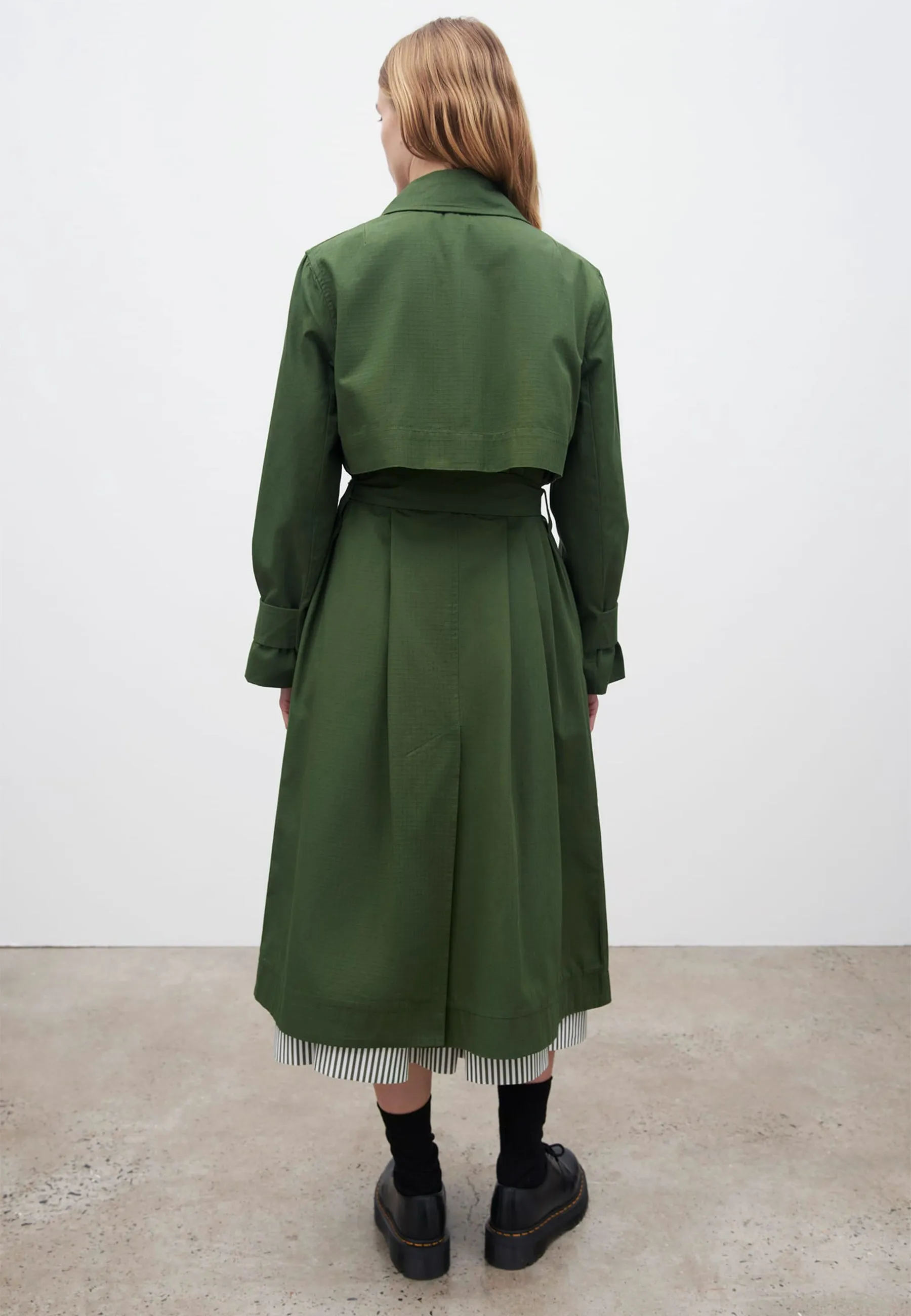 Cleo Trench Coat - Deep Green