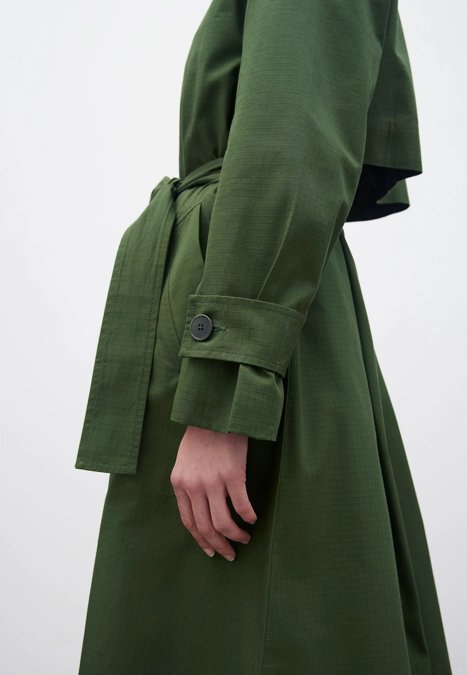 Cleo Trench Coat - Deep Green