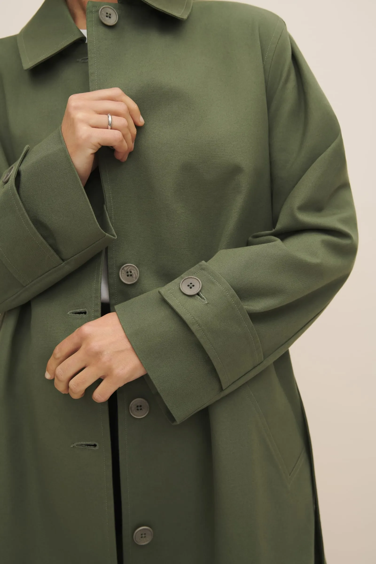 Cleo Trench Coat - Sage