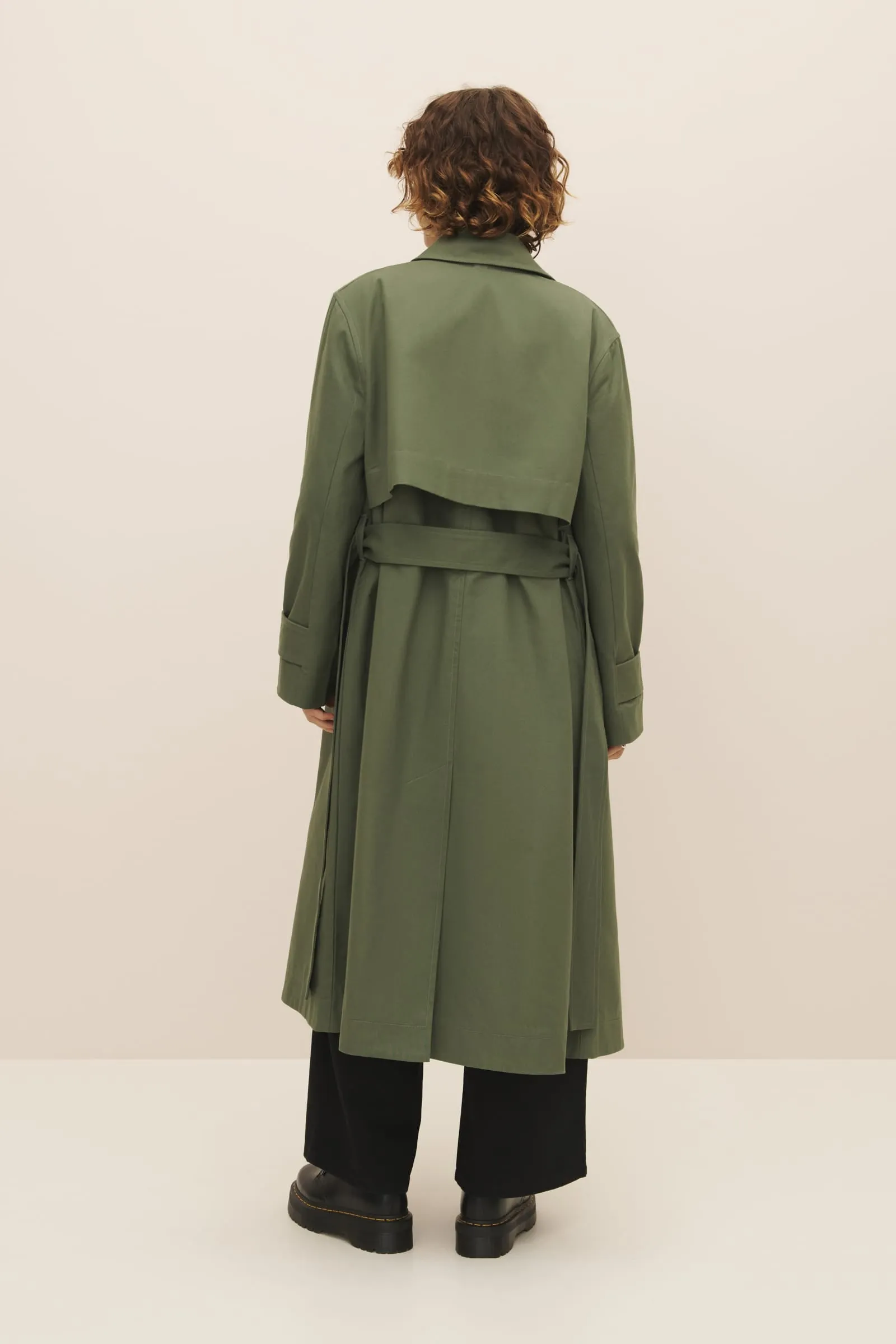 Cleo Trench Coat - Sage