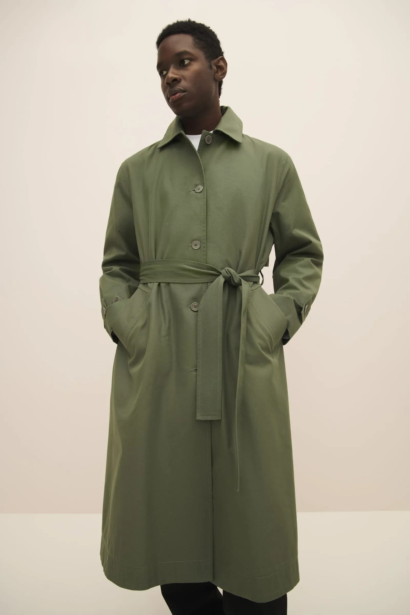 Cleo Trench Coat - Sage