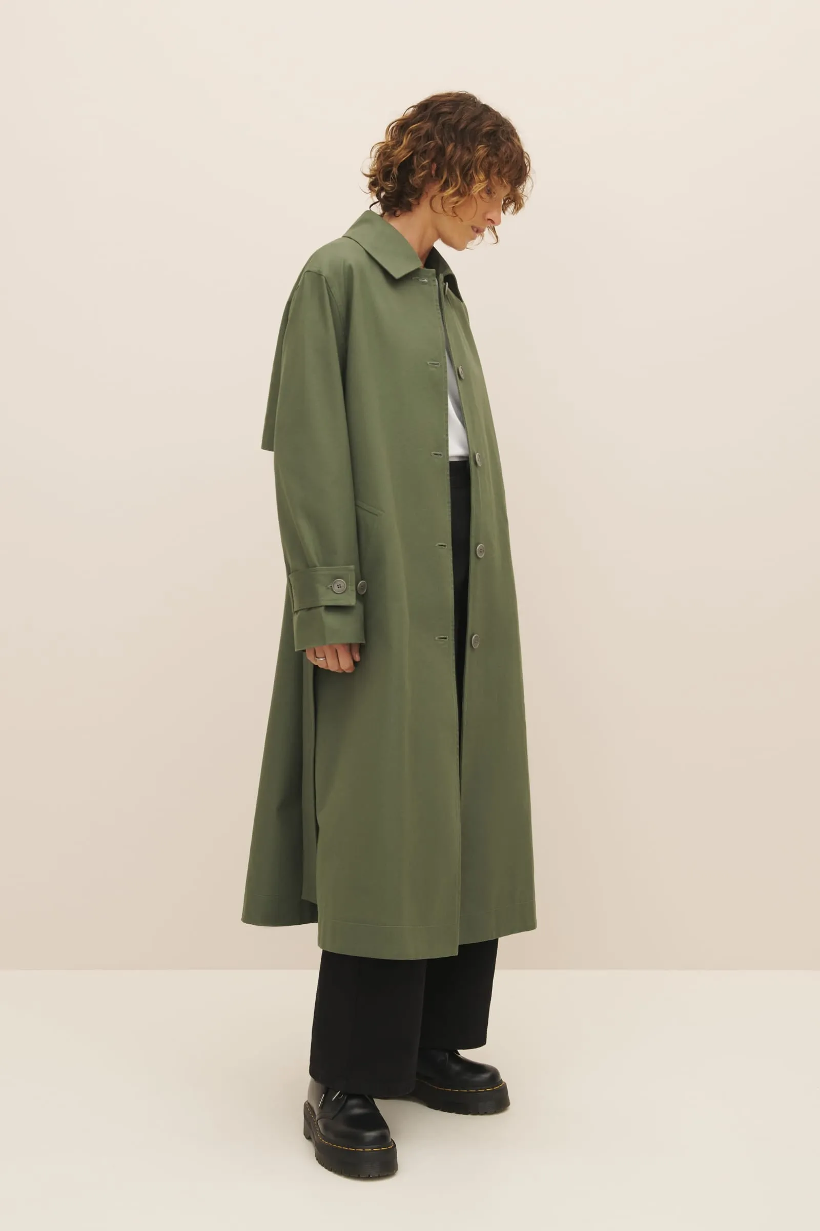 Cleo Trench Coat - Sage