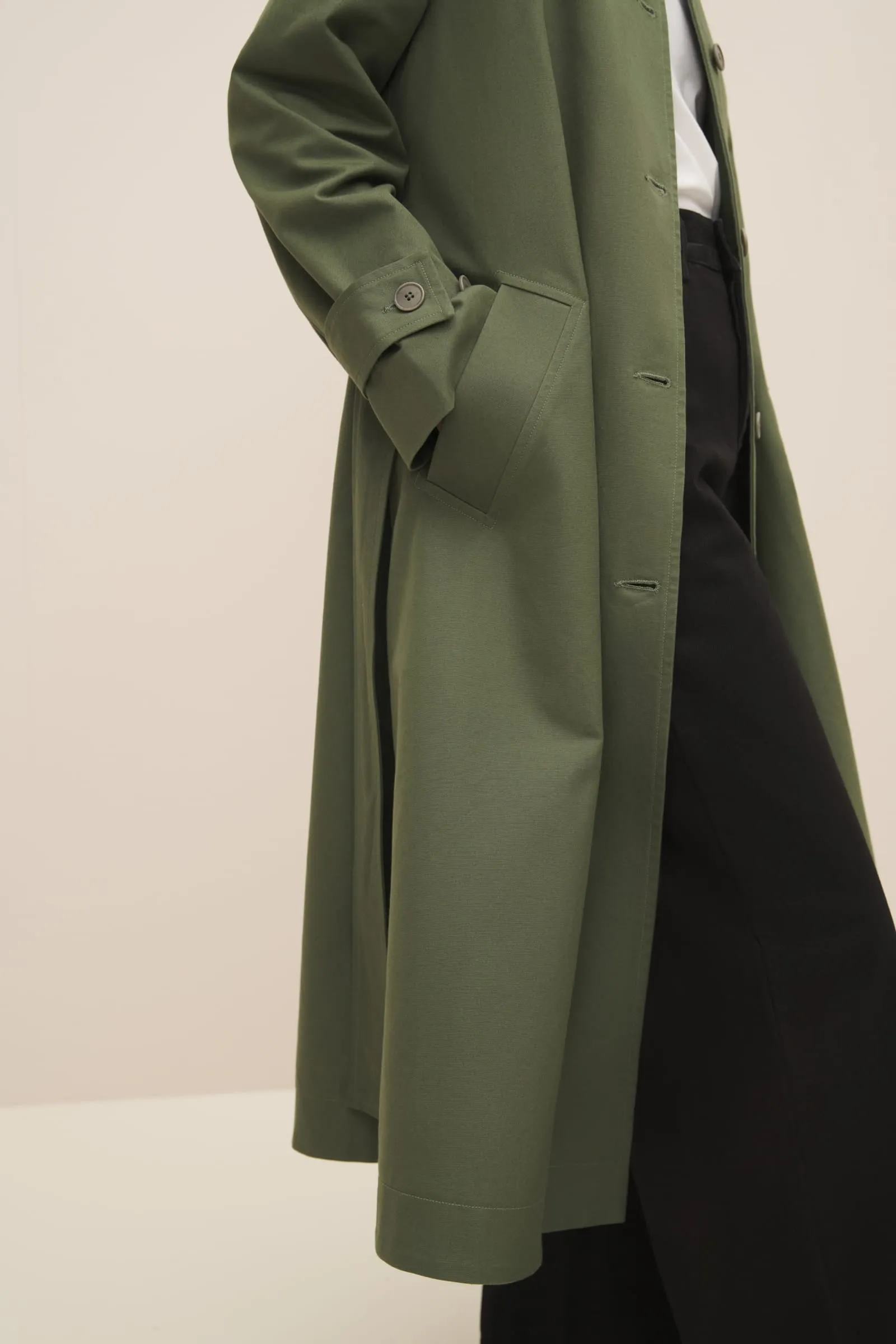 Cleo Trench Coat - Sage