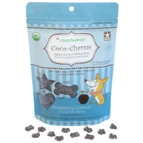 CocoTherapy Coco-Charms Organic Coconut Blueberry Cobbler Training Grain-Free Dog Treats 5oz