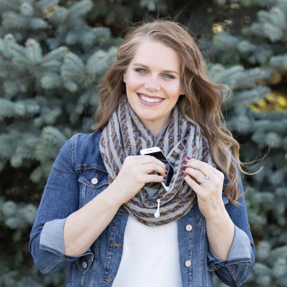 Convertible Infinity Scarf with Pocket™ | Edenburgh Coffee