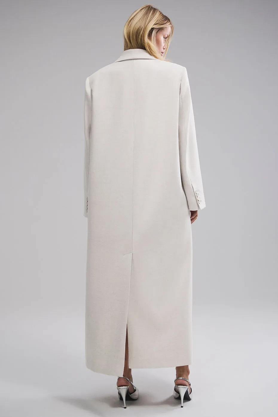 Courchevel Soiree Wool Coat - White Oak