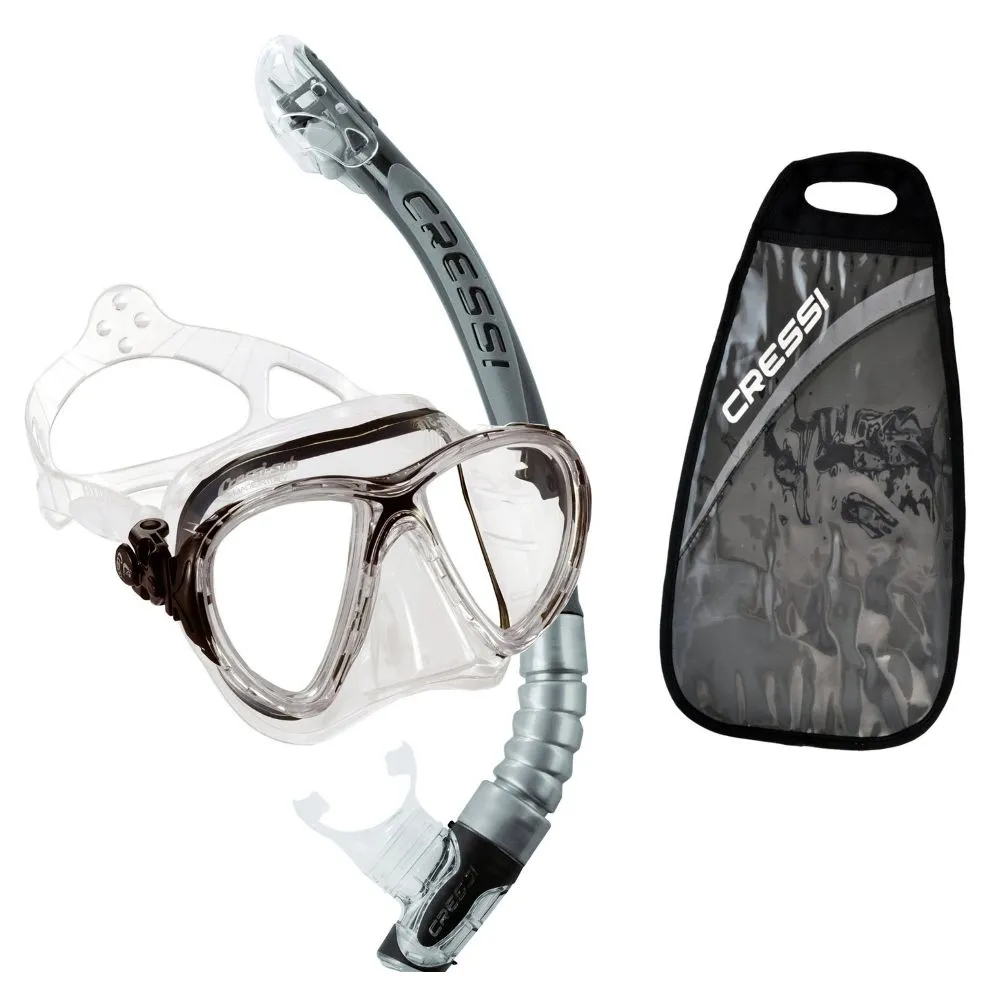 Cressi Big Eyes Evolution Mask and Kappa Ultra Dry Snorkel Combo