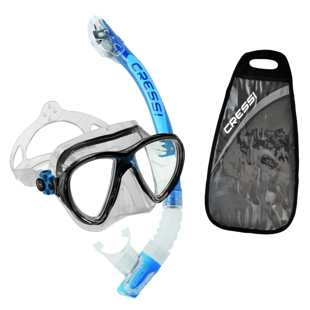 Cressi Big Eyes Evolution Mask and Kappa Ultra Dry Snorkel Combo