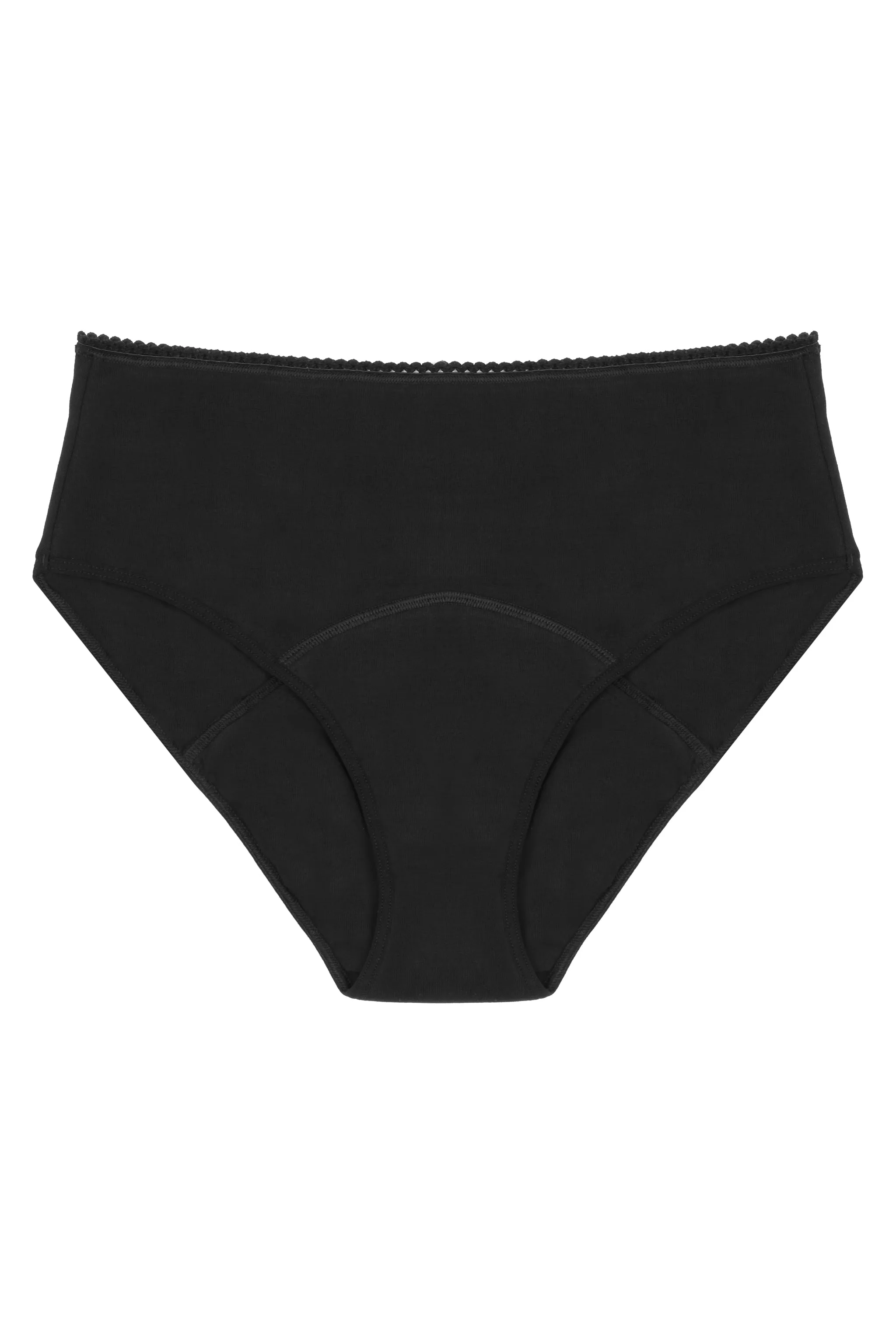 Culotte menstruelle Taille Haute - Flux abondant | Pirate Black