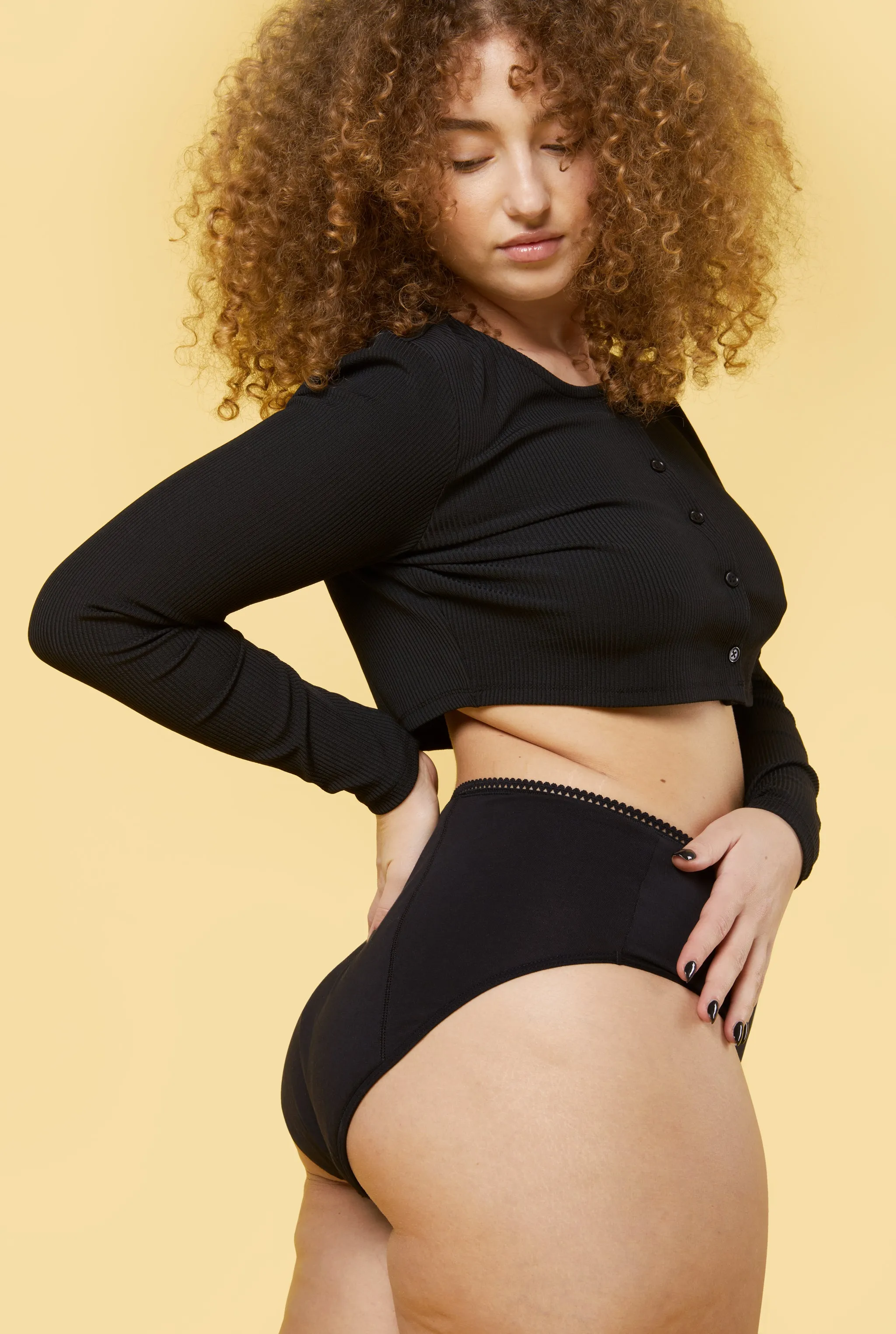 Culotte menstruelle Taille Haute - Flux Nuit | Pirate Black