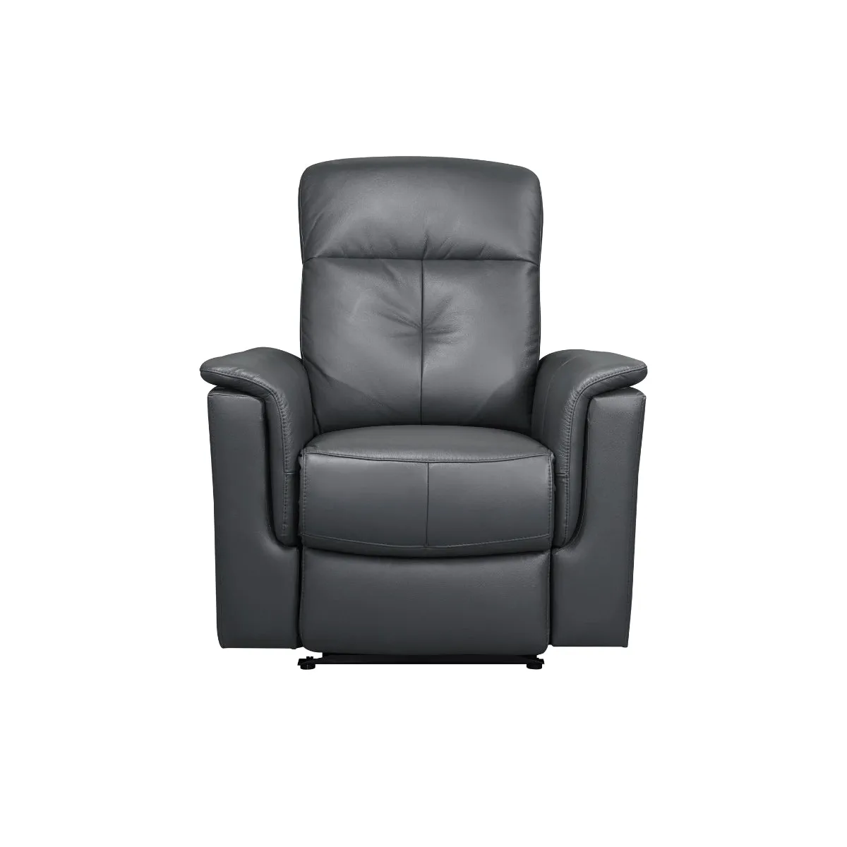 Dark Grey Power Glider Recliner with USB Charging - Leather Match