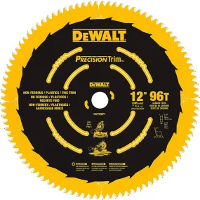 DeWalt DW7296PT 12" 96 Tooth Ultra-Smooth Crosscutting Saw Blade