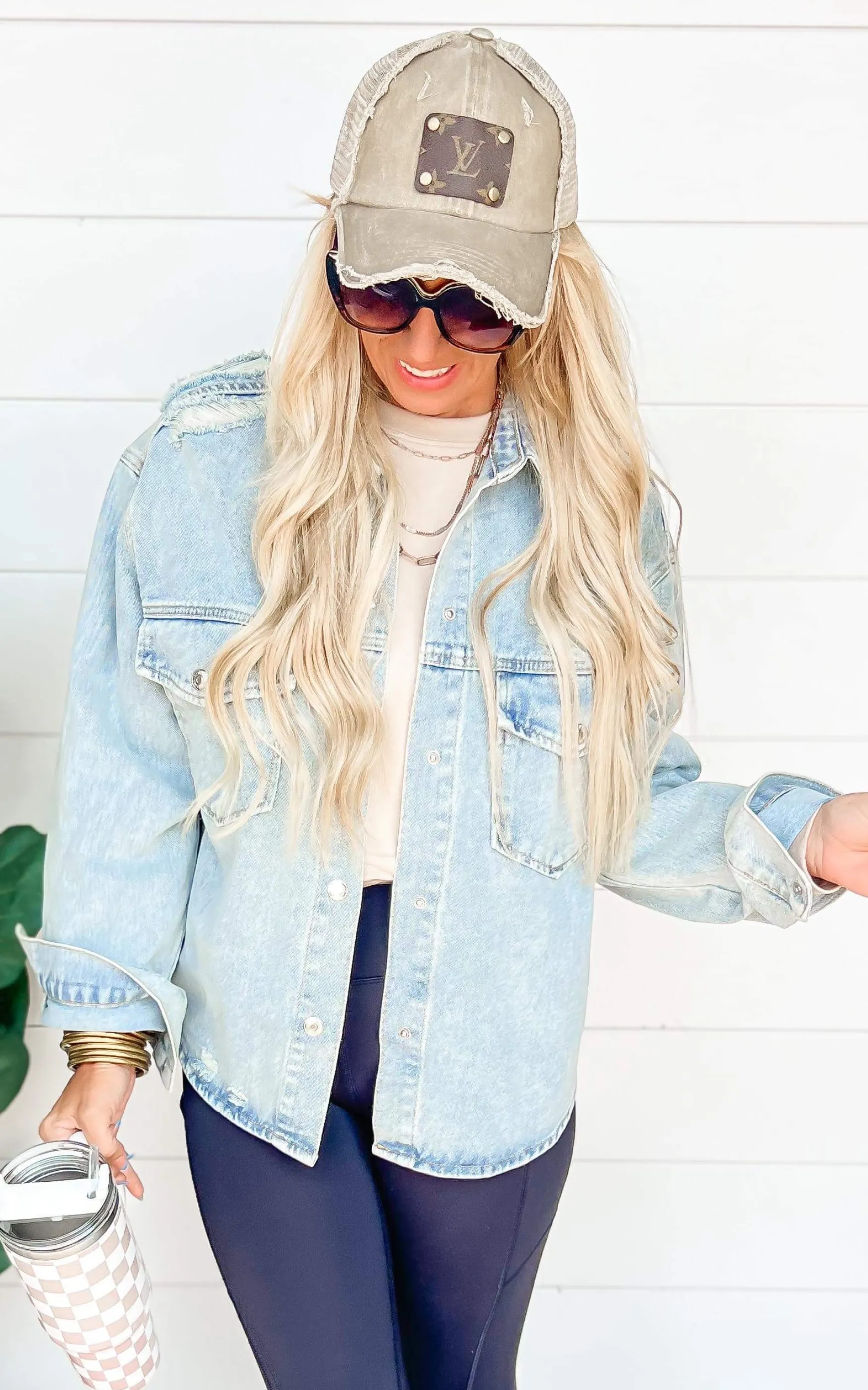 Distressed Washed Denim Jacket - Final Sale