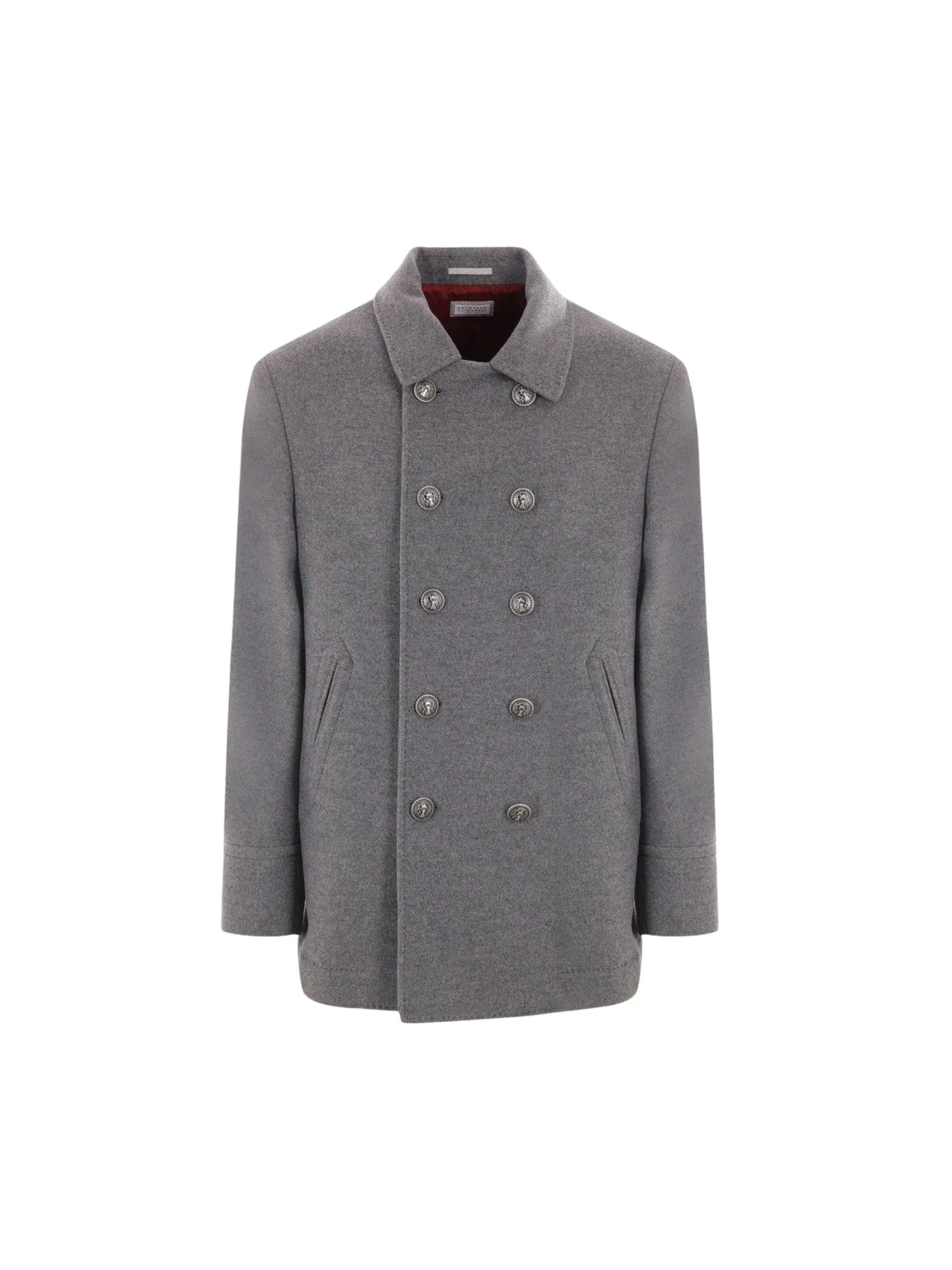 Double-Breasted Cashmere Peacoat