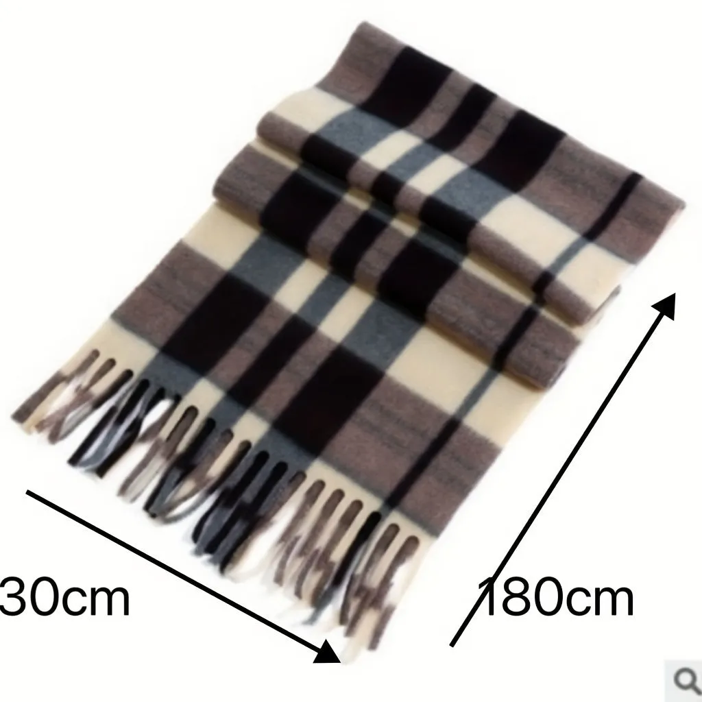 Double-sided Flannel Plaid Scarf For Men And Women, Perfect For Autumn And Winter Seasons