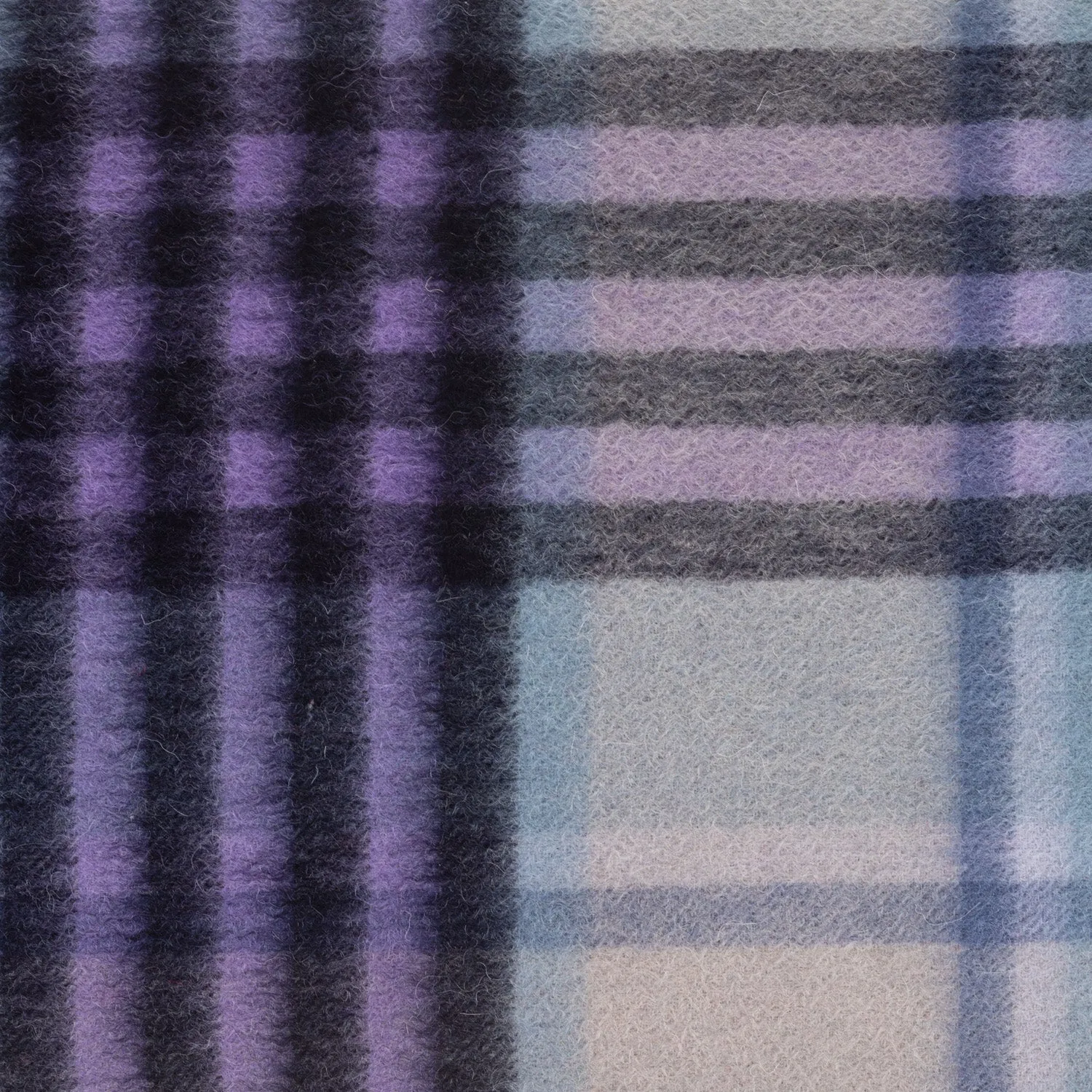 Edinburgh 100% Lambswool Scarf  Chequer Tartan Purple