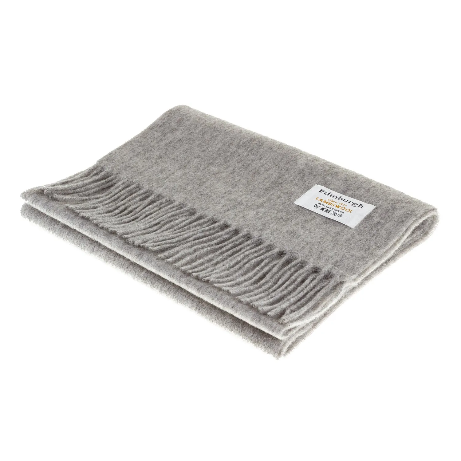 Edinburgh 100% Lambswool Scarf  Oyster Grey